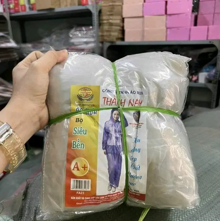 áo mưa bộ trong suốt bằng nhựa vi sinh