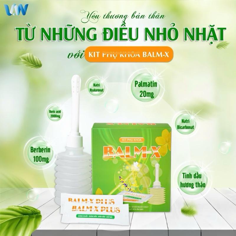( Che Tên ) Kit Vệ Sinh Phụ Nữ BALM-X ( 15 Gói Muối + Bình Rửa) 2