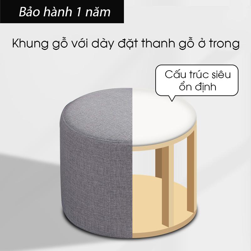 Ghế Đôn Sofa Vuông FOREVER 84, Ghế Bàn Trang Điểm MÀU RÊU 30x30x40CM - Bọc Mút Dày Dặn - ĐỔI TRẢ TRONG VÒNG 3 NGÀY 6