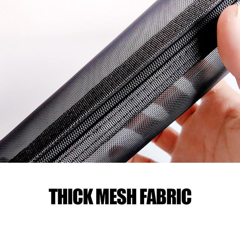 Black Mesh Cosmetic Bags Outdoor Black Zipper Bag Transparent Travel Organizer Large Capacity Comestic Bag 5