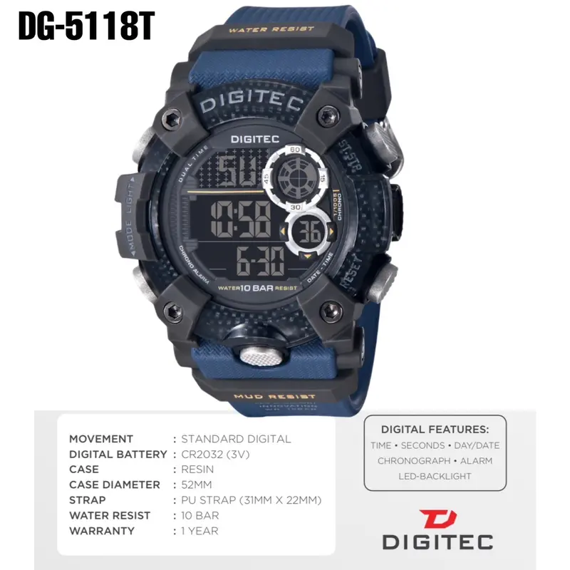 Jam Tangan PRIA DIGITEC DG-5118T 2