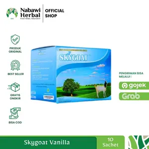 SKY GOAT - Susu Kambing Etawa Bubuk SKYGOAT Original Vanilla 1 Box Isi 8 Sachet - by nabawiherbal