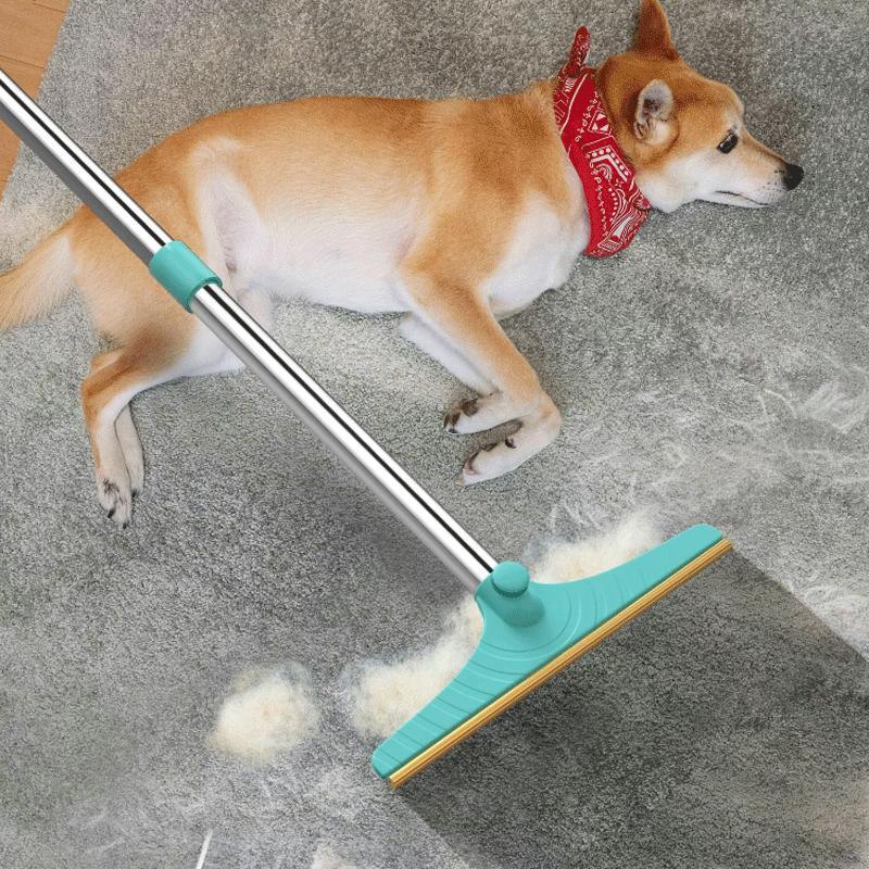 Long Handle Pet Hair Remover Adjustable Floor Scraper for Pet Hair Removal Household Cleaning T