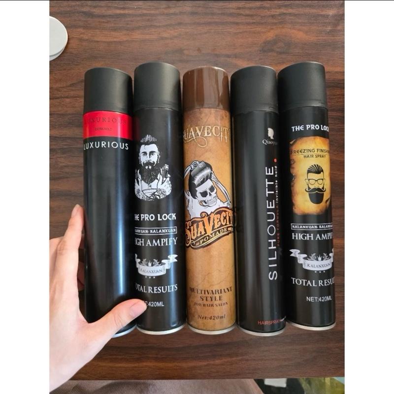 Combo 5 chai gôm xịt tóc dành cho Nam Nữ.(5 Chai Màu Ngẫu Nhiên) Tạo kiểu tóc, chăm sóc tóc, giữ nếp tóc 24h Dưỡng Tóc xốp vuốt đinh Serum Tea