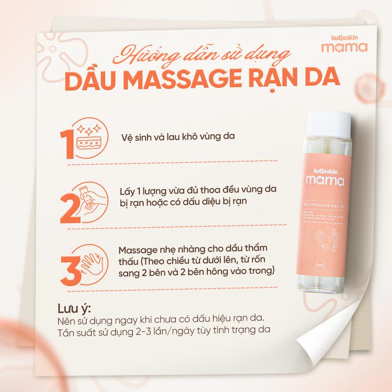 Product Introduction of Dầu Massage Chăm Sóc Da Hỗ Trợ Cải Thiện Rạn Da, Mờ Sẹo Và Đều Màu Da KUTIESKIN MAMA 125ML 33