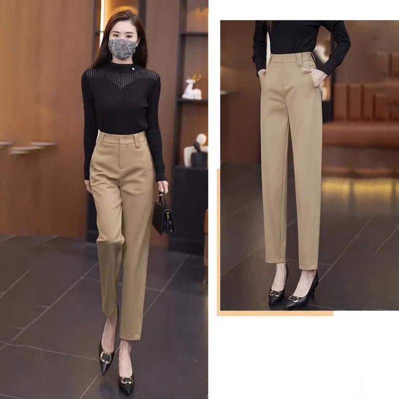 Quần Tây Baggy Nữ Lưng Cao - Phong Cách Tối Giản, Thoải Mái Cho Mọi Hoạt Động - Women, Pants 6