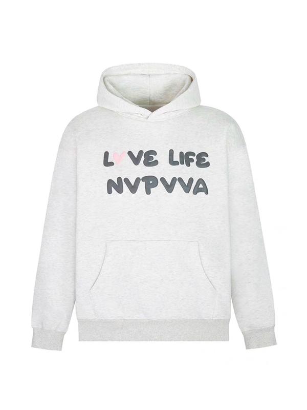 Áo Hoodie , áo hoodie đôi Sweater nam nữ Love Life , hoodie có mũ nỉ cotton mịn from Hàn Quốc  Dài Tay Menswear [A011] áo  anh tshirt  women Tay Dài Có Túi 8