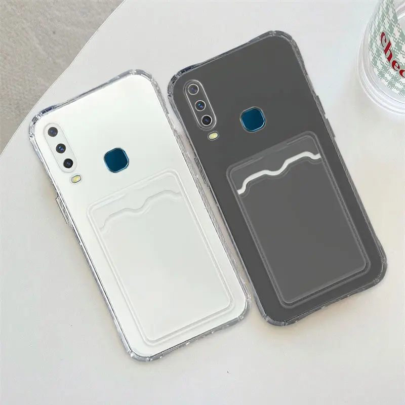 FOR ALL TYPE HP New! Transparent Card Slot Holder - Softcase Fullcover For Vivo Y17 Y12A Y12S Y20 Y20i Y20S Y21 2021 Y11 2019 Y12 Y12i Y15  Y21S Y33S T1X Y21T Y21A Y15S Y15A Y01 Y15C Y91C Y1S Y91 Y93 Y95 Y91i Y02 Y02T Y22 Y22s Y35 Y16 Y02s Y17S Y100 1
