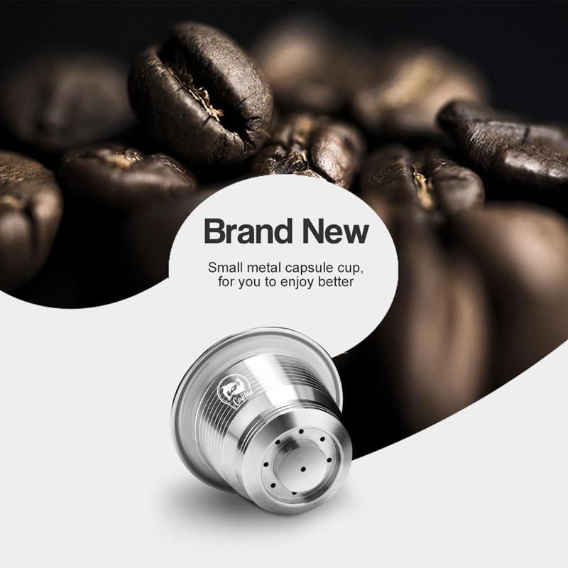 Product Introduction of Nespresso Stainless Steel Refillable Coffee Capsule Coffee Filter Coffee Pod New With Spoon 35