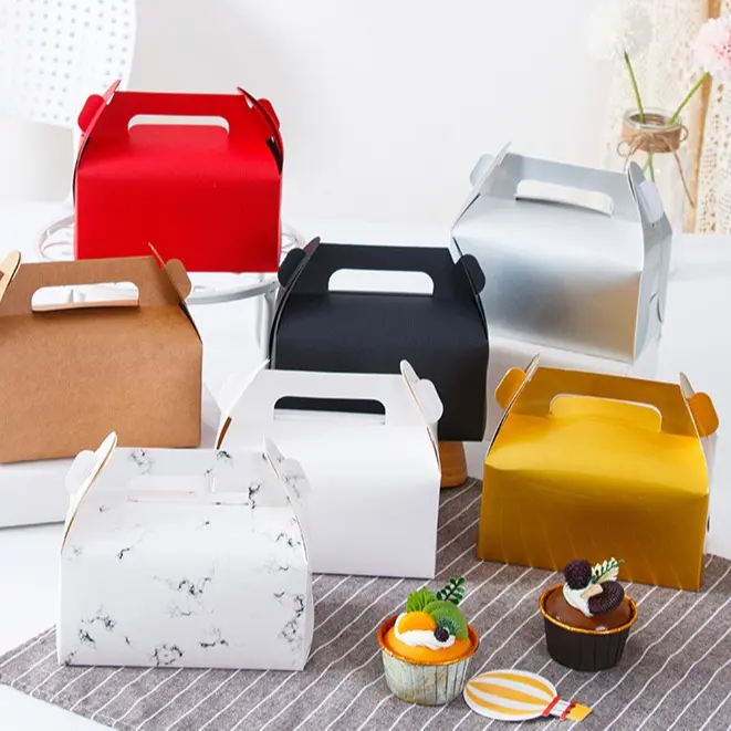 Pastry Kraft Paper Case Cake Cookie Food Packaging Box (CL000050) Bakeware Utensils Baked