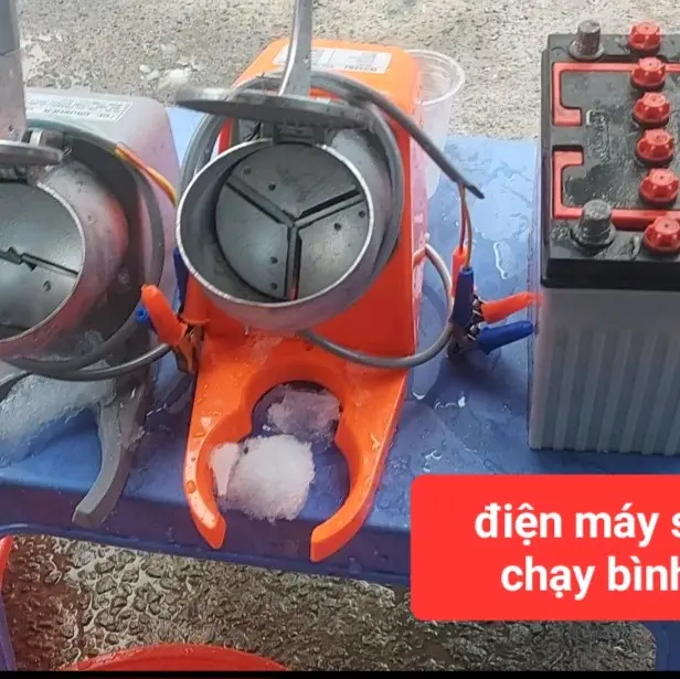 máy bào đá chạy bình ắc quy 12v cao cấp