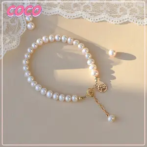 Gelang Mutiara Mewah Ringan Temperamen yang Dapat Disesuaikan - coco_market