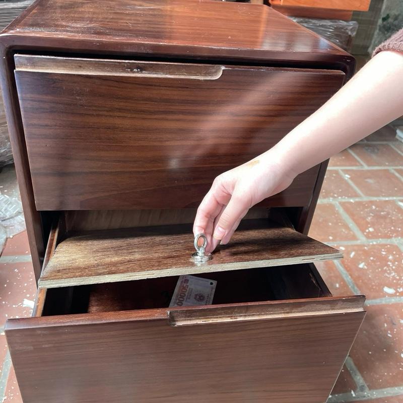 Tủ đầu giường có ngăn bí mật (dùng nam châm) 7