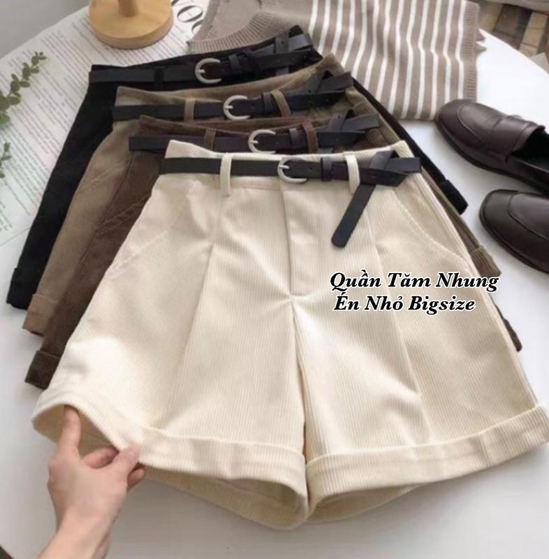 Quần Đùi Bigsize Nữ Thời Trang Vải Nhung Tăm Thiết Kế Công Sở Có Bo Chun Nữ Cao Cấp Xinh Đẹp Sang Trọng Dễ Thương Giá Rẻ đủ size 40-95kg - 2039