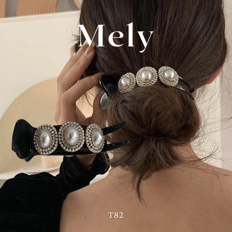  KẸP TÓC Nữ NGỌC TRAI NHÂN TẠO ĐÍNH ĐÁ THỜI TRANG T82 MELY 