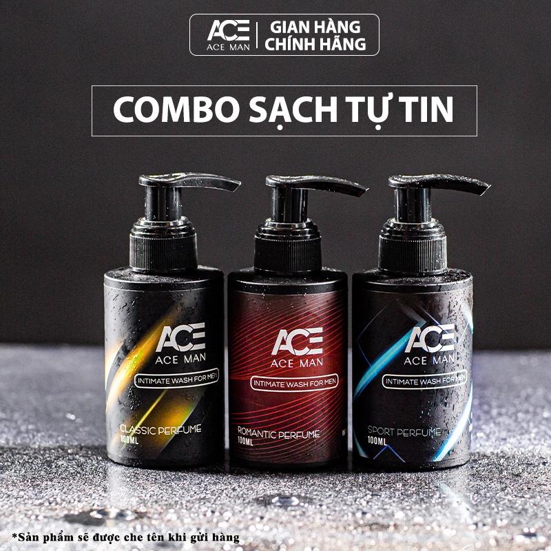 COMBO 3 chai dung dịch vệ sinh nam giới ACEMAN 100ml/chai hương nước hoa
