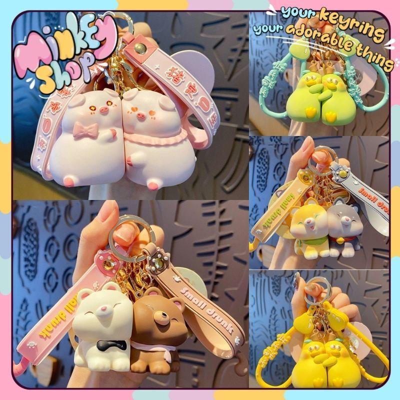 Móc khoá cặp đôi nam châm hít đáng yêu tổng mẫu móc chìa khoá cặp đôi sáng tạo quà tặng phụ kiện túi xách balo -Minkey