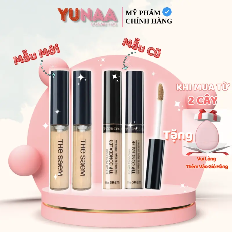 Kem Che Khuyết Điểm The Saem - Kem Che Khuyết Điểm The Seam Cover Perfection Tip Concealer SPF28 PA++ 6.5g