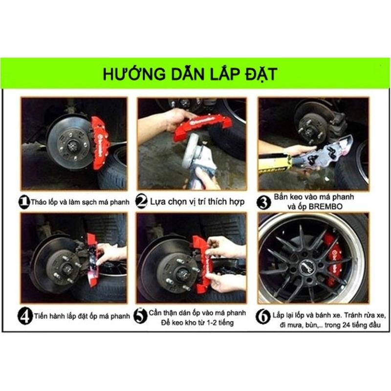 Bộ 2 Chiếc Ốp Độ Má Phanh Đĩa Brembo Màu Đỏ Phong Cách Thể Thao Đẳng Cấp 9
