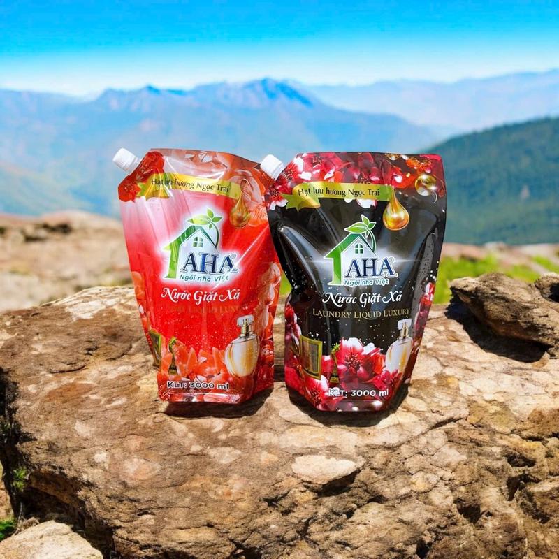 Product Introduction of COMBO 2túi giặt xả AHA 2in1, túi 3kg - {tặng kèm 1chai xịt khô 100ml & 1chai rửa chén 800ml & 1chai lau sàn 1.000ml } 10
