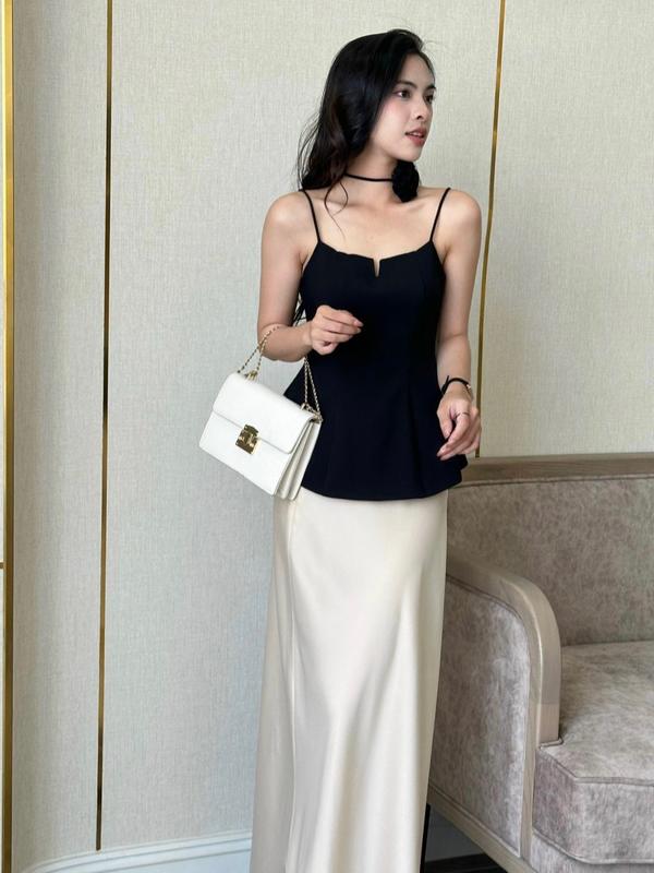 Áo Hai Dây Kèm Nơ Xinh Gyo Made May 2 Lớp Nữ Tính Nhẹ Nhàng Quyến Rũ (Có Mút Ngực) - GA044B 5