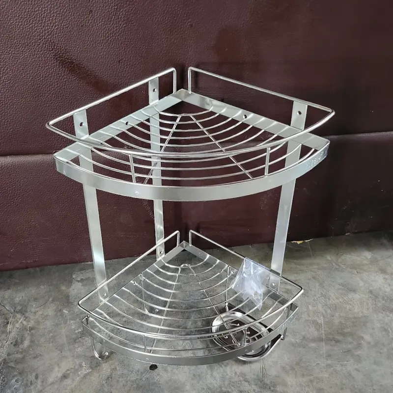 Kệ góc 20cm. 25cm 2 tầng XÀ BÔNG inox 304 phòng tắm 0