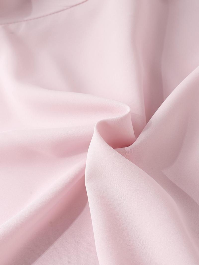 Product Introduction of Women's Plain Contrast Binding Frill Trim Pleated Blouse, Casual Batwing Sleeve Boat Neck Top for Spring & Fall, Women's Clothing for Daily Wear 8