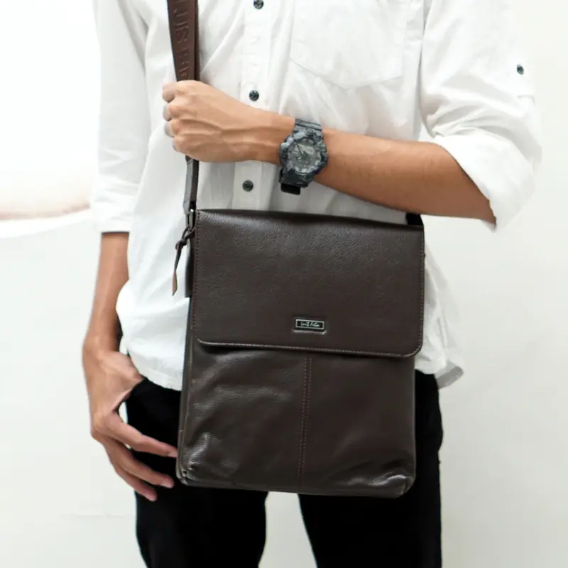 SLING BAG / TAS PRIA / TAS SELEMPANG KULIT SAPI ASLI LUIS FIGO [KENNY 1456-3] 3