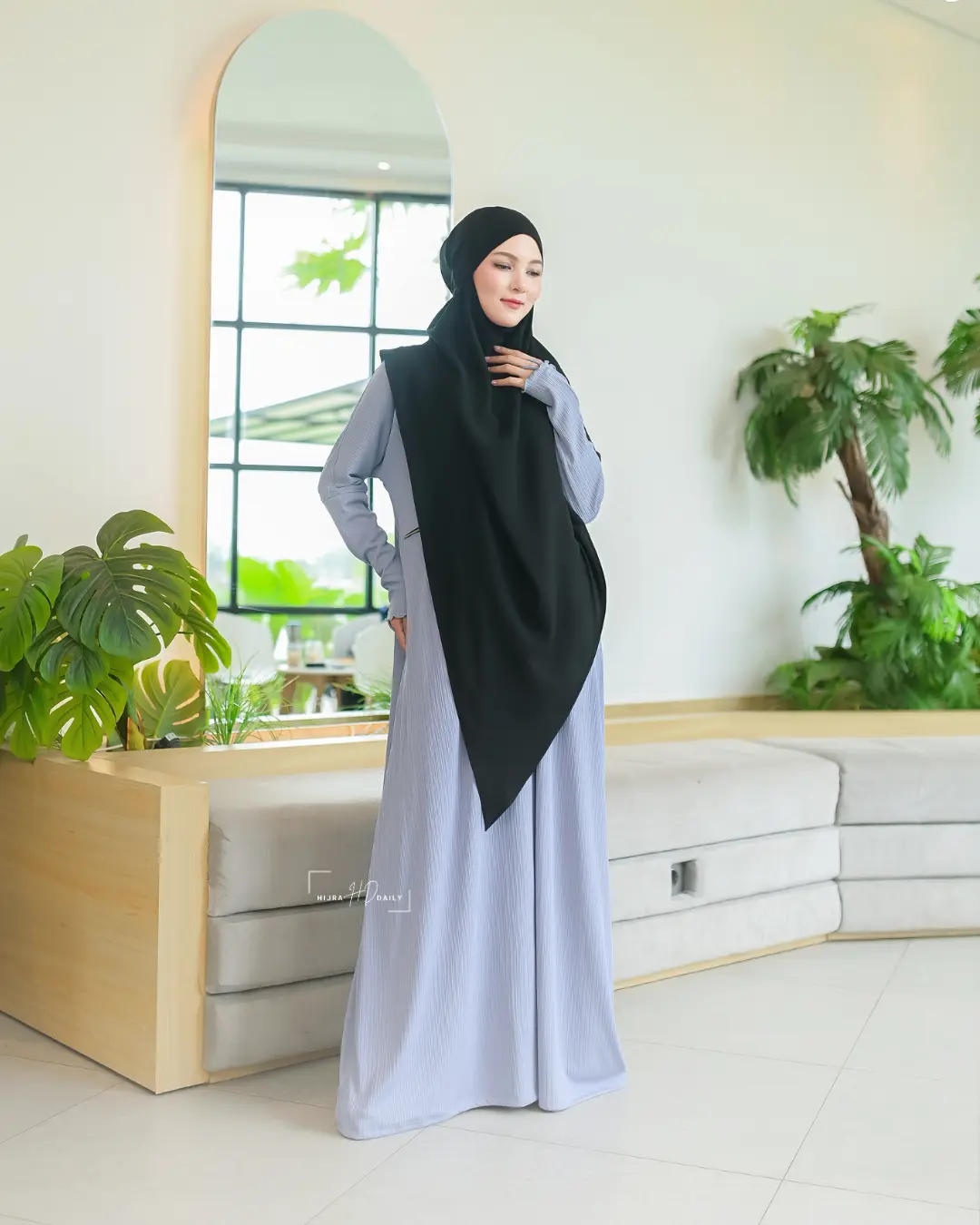 Samira Abaya Knitt Premium | Gamis abaya Simple Fashion Muslim Wanita Syar'i Premium Termurah | Abaya kekinian Syari Mewah Hitam Cantik Dress Tangan Basic