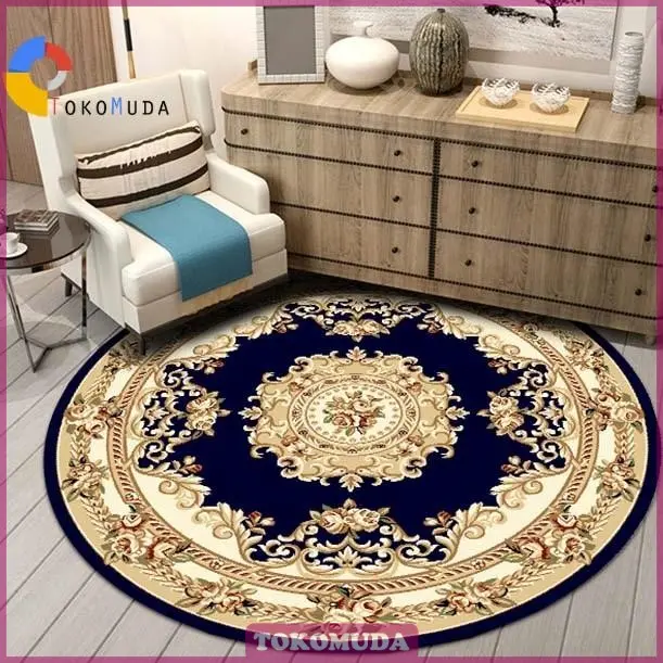 COD TM KARPET BULAT MEJA KURSI RUANG TAMU POLYSTER DIAMETER 80cm dan 100cm
