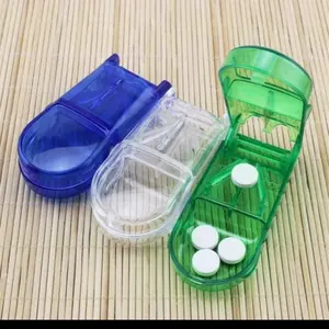 Alat Pemotong Obat Box Tempat Kotak Pill Pemecah Pil Tablet Kapsul / Tempat Obat Warna