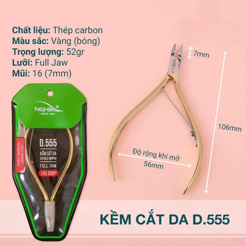 Kiềm Nghĩa D555KD sắc bén xịn nhặt da làm nail (ko dũa ) , ưa chuộng