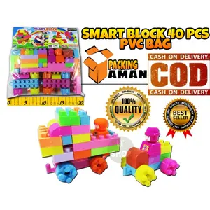 ( BISA COD ) PROMO 1 PACK ISI 40 PCS Mainan Anak Building Block Robot Mobil Blok Susun Teka Teki Puzzle Murah / Mainan Anak Laki Laki / Mainan Anak Perempuan SNI