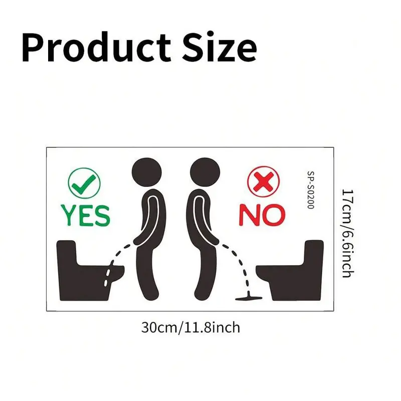 Cartoon Toilet Pattern Wall Sticker, 1 Count Self-adhesive Removable Waterproof Toilet Sticker, Decorative Wall Sticker for Home Bathroom 1