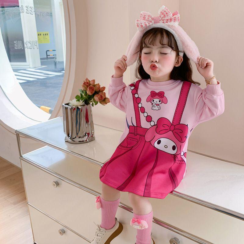 Product Introduction of Váy Len Mơ, Hàng Mới Về Mùa Xuân Và Mùa Thu, Dành Cho Bé Gái, Túi Messenger, Váy Niềng Răng, Thiết Kế Hoạt Hình, Giả Hai Lớp, Dài Tay, Thích Hợp Cho Bé Gái 14