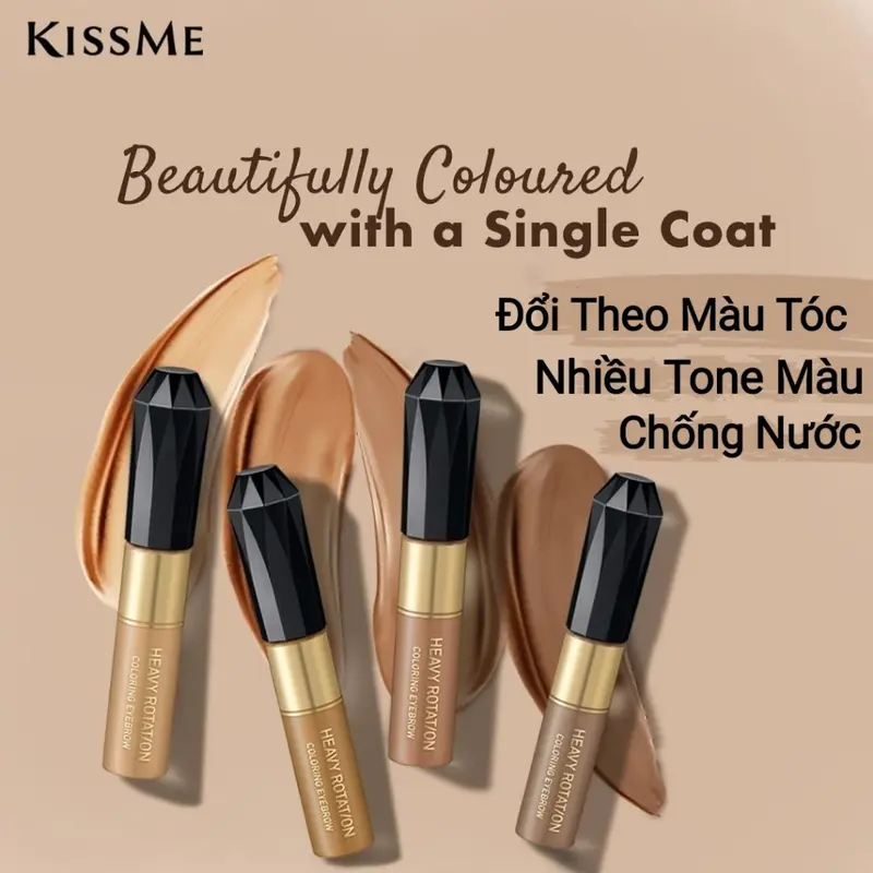 Mascara Chải Đổi Màu Lông Mày Chống Lem Trôi Kissme Heavy Rotation Coloring Eyebrow (8g) Cosmetic Women 4