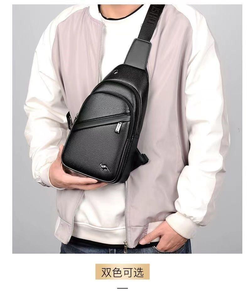 Product Introduction of Túi Đeo Chéo Da Nam, Kangaroo, Túi Đeo Ngực, Túi Pannier Ba Lô, Đa Năng, Dung Lượng Lớn, Túi Đeo Một Bên Vai Đi Chơi Hàng Mới Về 15