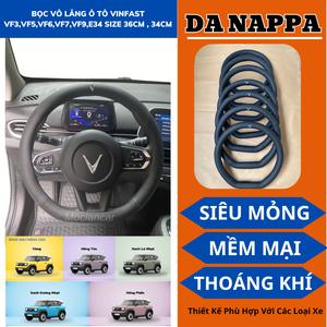 Bọc Vô Lăng Ô Tô VINFAST VF3,vf5,vf6,vf7,vf9,e34 Da Nappa Dcut SIZE 36cm 34cm Da Mềm Có Logo Hãng Xe Thiết Kế Phù Hợp Với Các Loại Xe