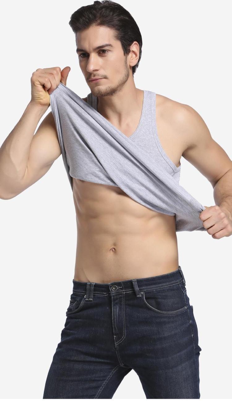 Product Introduction of Áo Vest 100% Cotton, Dành Cho Nam Giới, Phong Cách Trẻ Trung Mùa Hè, Mỏng Vừa Vặn, Co Giãn, Áo Lót Thể Thao, Không Tay, Hàng Mới Về, 1 / 3 Mảnh 10