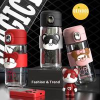 Gambar Orinoco Botol Kaca Magic Bear MCC-531 With Filter Tea Anti Tumpah 380 ML Borrosilicate Glass - Red dari Orinoco Smart Living Kota Bogor 2 Tokopedia