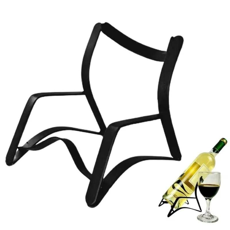 Product Introduction of GEWENI Wine Storage Stand Simple Style Chair Shape Wine Rack Creative Strong Load-Bearing Wine Bottle Holder Display Rack Ornament Champagne Stand Dining Table 10
