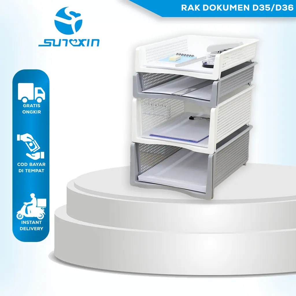SUNXIN Rak Dokumen Kertas D35/D36/ Rak Susun / Stationary Plastik / Stackable Tray