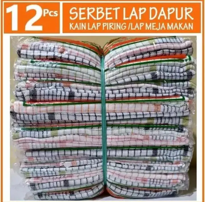 LAP DAPUR SERBET 1 LUSIN MURAH | LAP KOTAK LAP SERBET SERBAGUNA