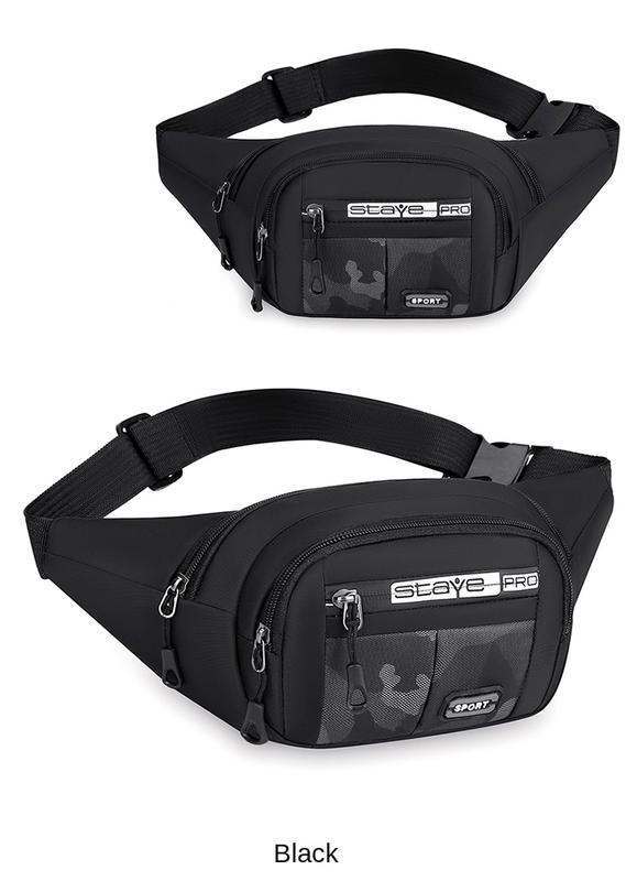 Product Introduction of Solid Color Men Chest Bag Outdoor Sports Waist Pack For Boys Multi Layered Design Crossbody Bags 13