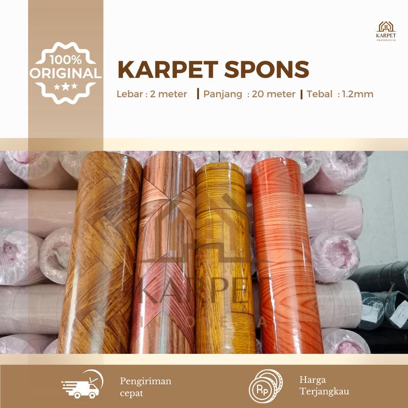 Karpet Spons Busa empuk Jumbo Tebal 1,2mm Panjang 20m dan 10m Lebar 2m BEST SELLER lantai 1