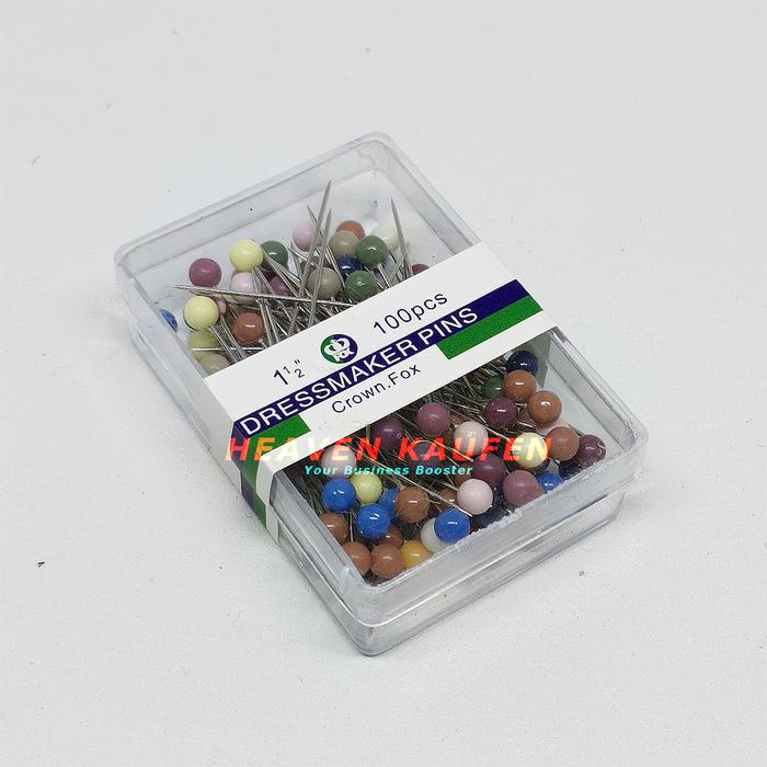 Gambar Jarum Pentul Warna Warni Dress Maket Pins 3,75 cm Crown Fox Harga Per Pack isi 100 Pcs dari Heaven Kaufen Kota Malang Tokopedia