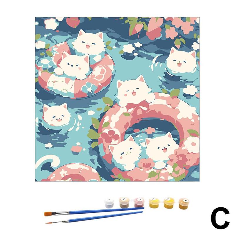 Product Introduction of Cartoon Tulip Animal Oil Painting Toy DIY Handmade Flower Coloring Painting 32