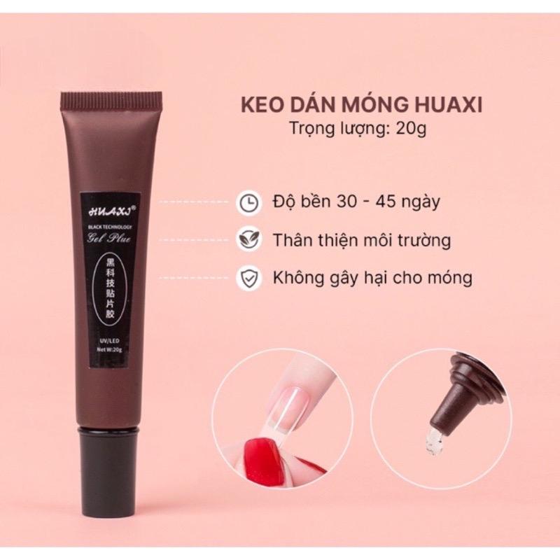 Gel tuýp định hình móng HUAXI, gel dán móng giả đính đá Nữ Làm Nail