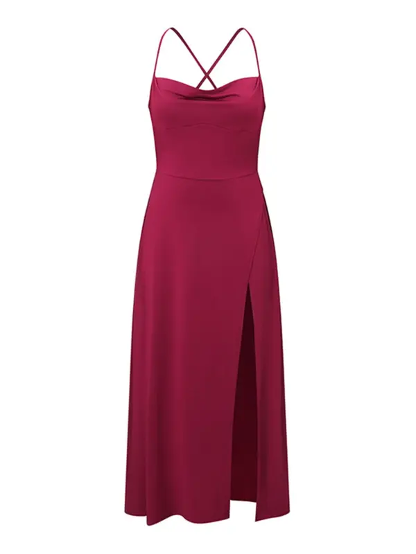 Women's Plain Split Dress, Elegant Sleeveless Dress for Party Club Dating Wear, Ladies Clothes for All Season 5