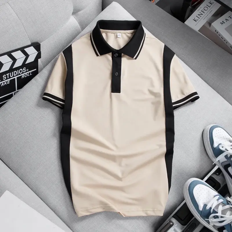 ÁO POLO PHỐI SỌC VẢI THUN CÁ SẤU POLY 4